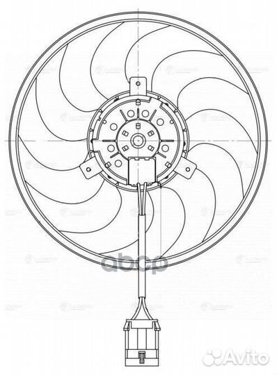 Э/вентилятор конд. без кожуха для а/м Opel Astr