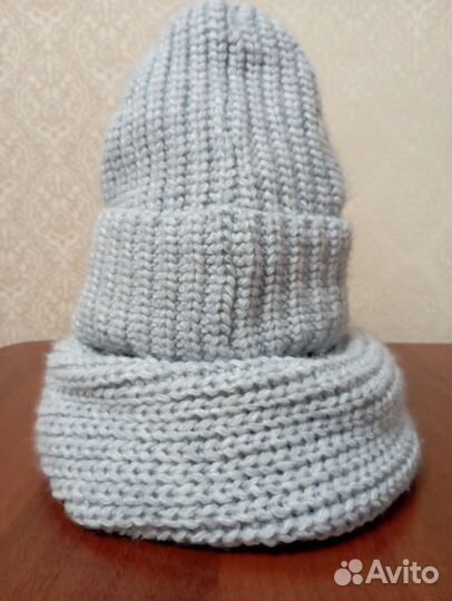 Комплект шапка и снуд женский