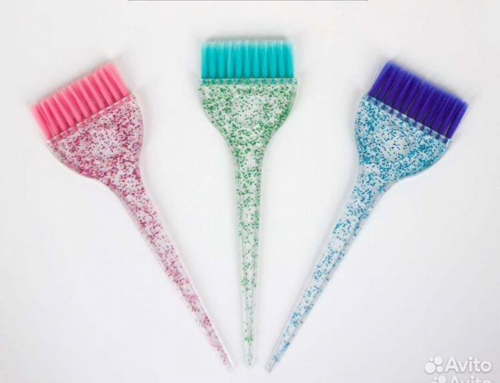 Кисти с глиттером для окрашивания волос