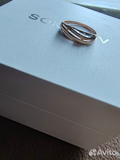 Золотое кольцо женское 17 размер
