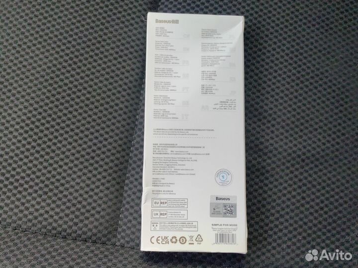 Baseus Кабель 240 Вт USB Type C 1м