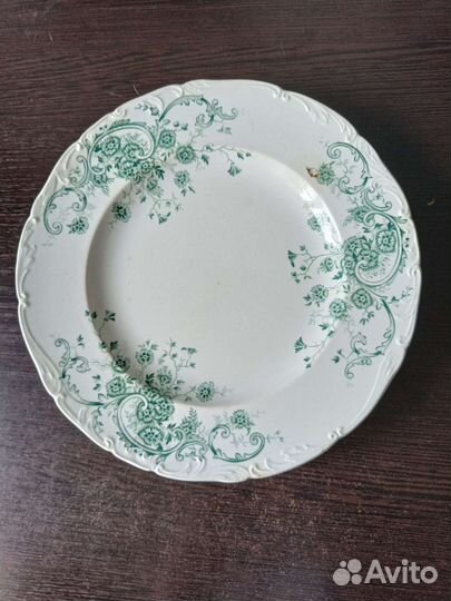 2 тарелки, кузнецовский фаянс