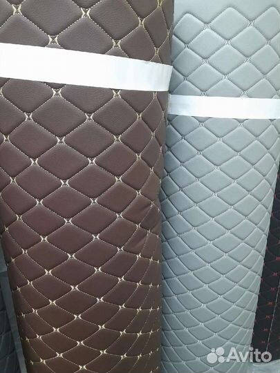 Экокожа стеганная ромб, соты, квадрат