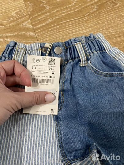 Джинсовые шорты Zara для девочки new