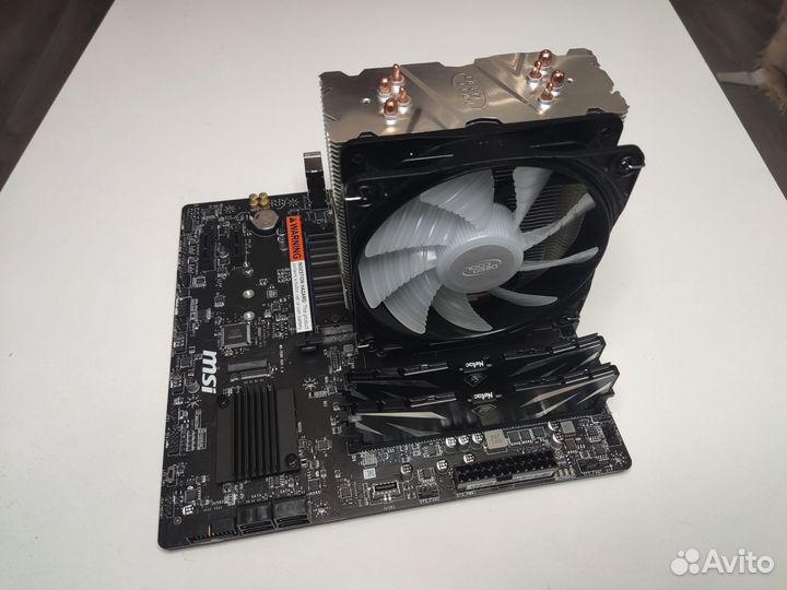 Комплект: Ryzen 5700X3D, B550, 16Gb, кулер