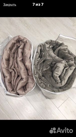 Покрывало светло серое 220/240 каретная стяжка