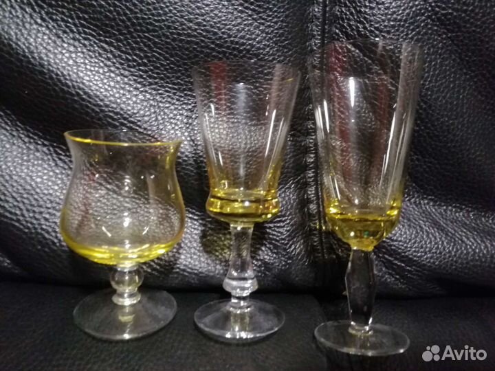 Бокалы фужеры рюмки СССР цветные