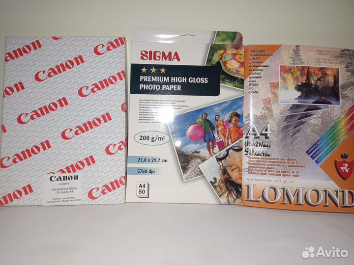 Фотобумага для струйных принтеров Sigma Lomond