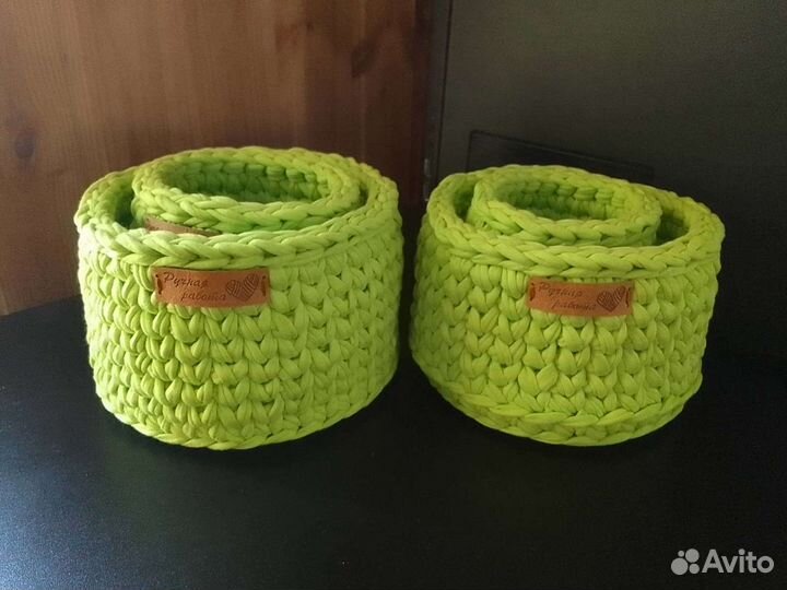 Корзины из трикотажной пряжи