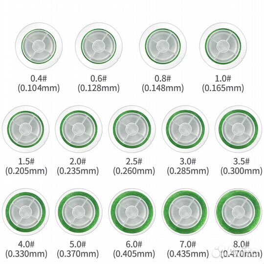 Леска Daiwa 2-35L 500 метров #4 0,325 мм Gre