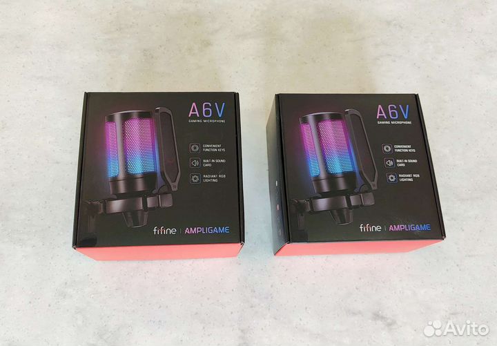 Микрофон конденсаторный Fifine ampligame A6v RGB