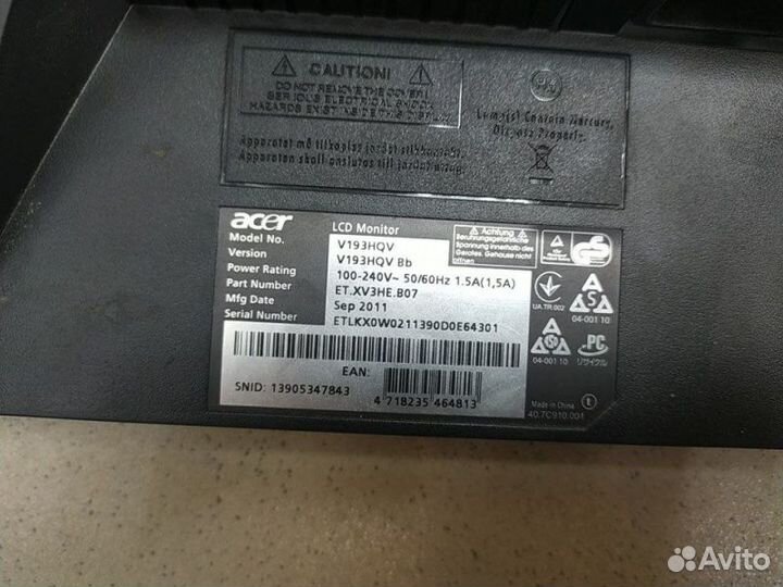 Монитор. Acer V193HQV