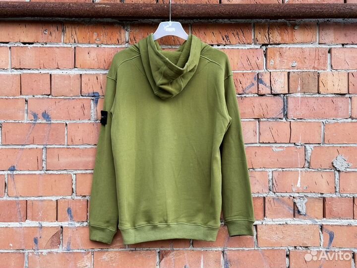 Худи на флисе Stone Island Green