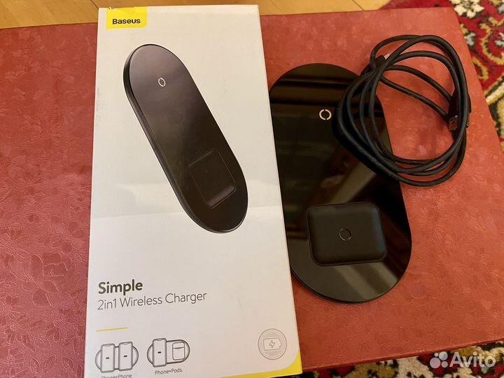 Беспроводная зарядка Baseus 2in1