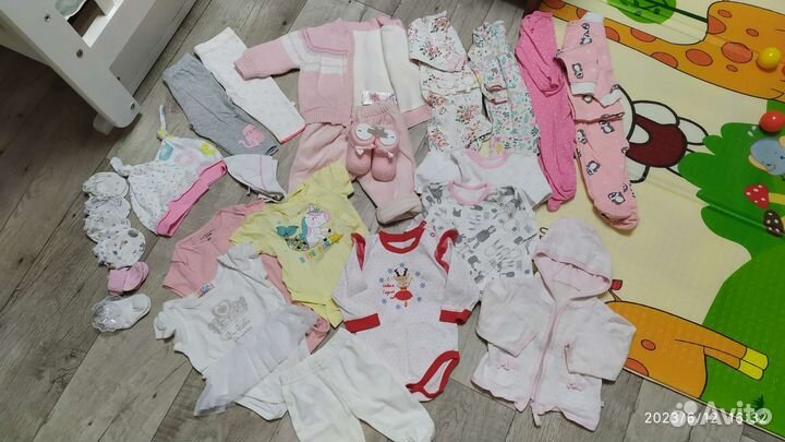 Вещи пакетом на девочку 56-74