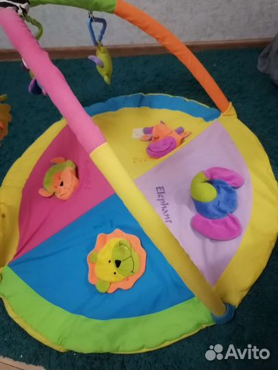 Круг для купания, развивающий коврик и стул для