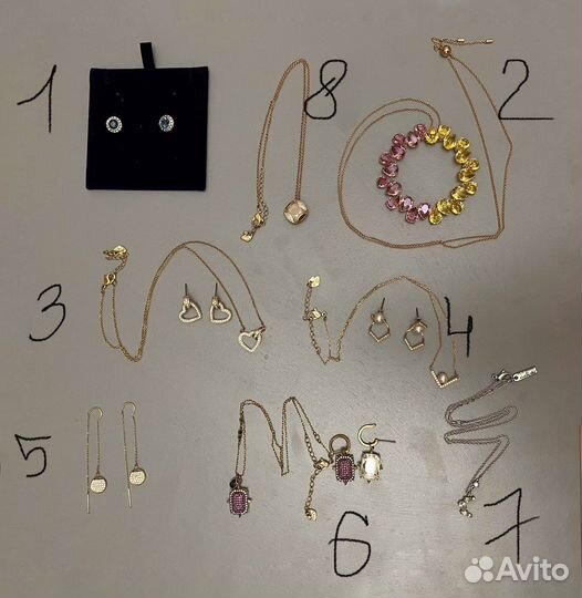 Swarovski кулоны серьги