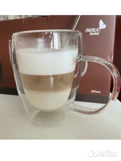 Набор новых кружек с двойными стенками4шт