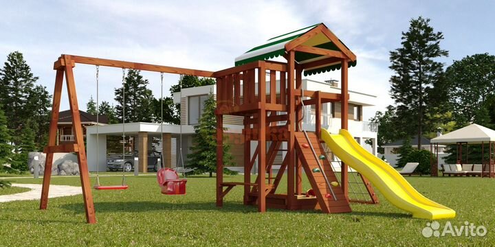 Детская площадка Савушка Мастер 2 (Махагон) 4сезон
