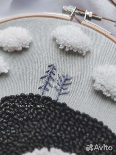 Детское панно в технике ковровая вышивка