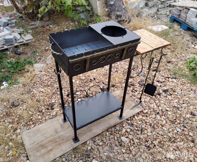 Очаг для казана мангал столик 3 мм сталь