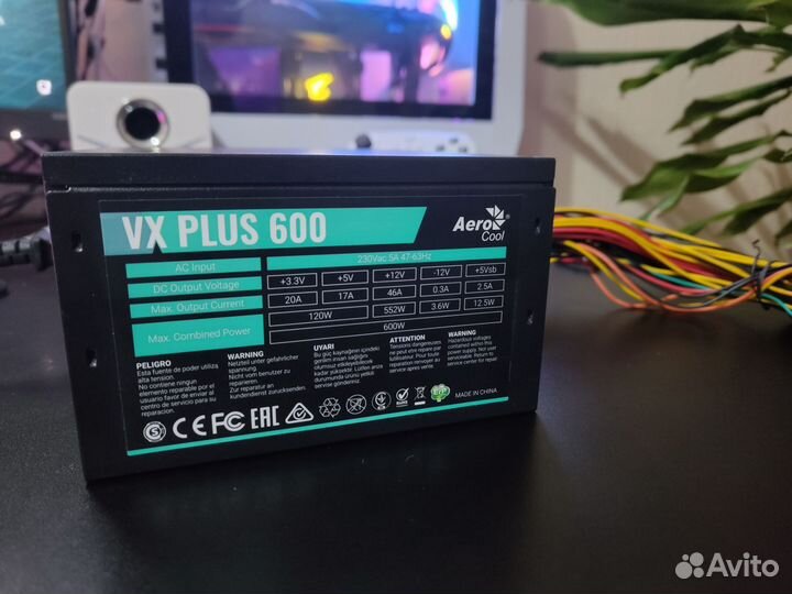 Блок питания AeroCool VX plus 600W