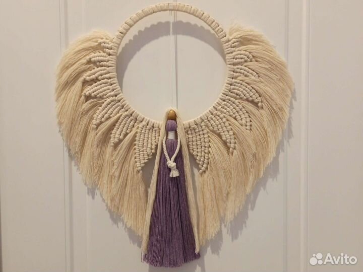 Ангел макраме панно мандала