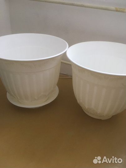 Большой цветочный горшок, цена за два
