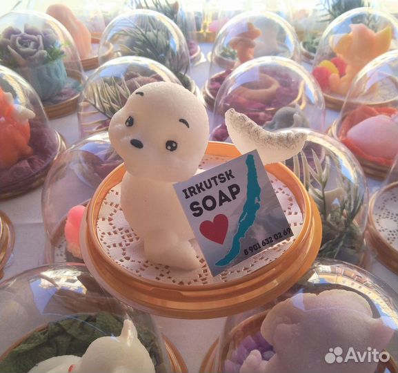 Мыло сувенирное ручной работы, нерпы