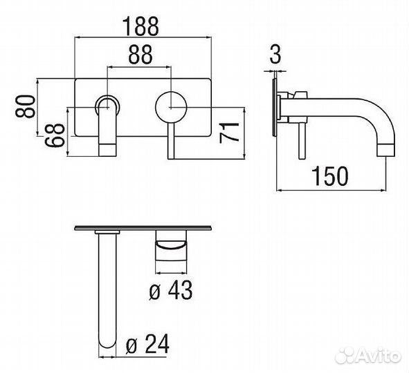 Смеситель для раковины Nobili lv00198wm Белый