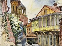 Картина этюд «Виды Грузии. Тбилиси»
