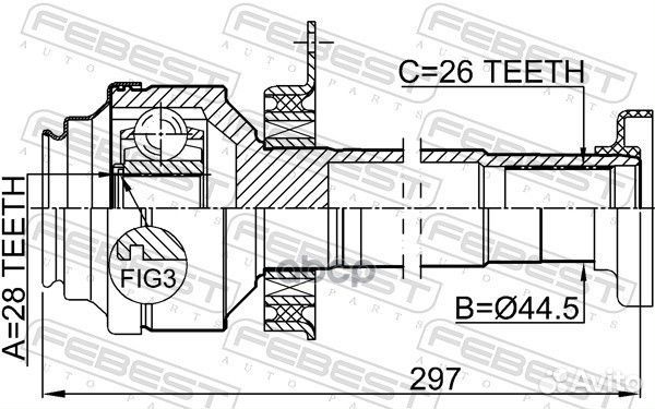 2311-T5RH ШРУС внутренний правый к-кт VW T5/Mu