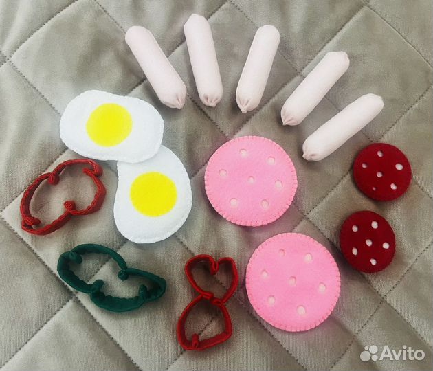 Набор еды для игр (фетр). Ручная работа