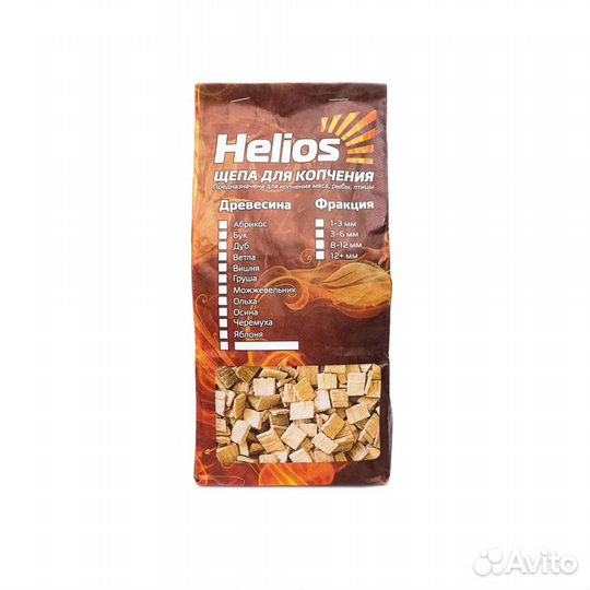 Щепа для копчения (абрикос) 2л Helios