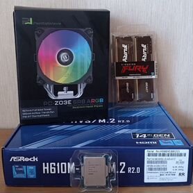 Комплект i5 12400 + h610 + 16gb + кулер