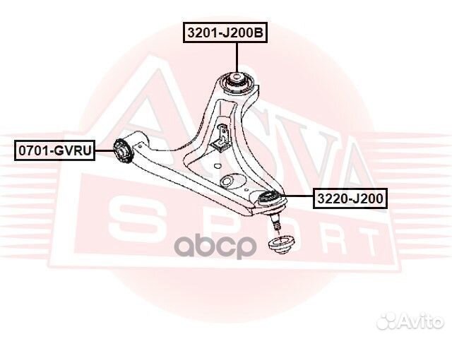 Опора шаровая прав/лев 3220J200 asva