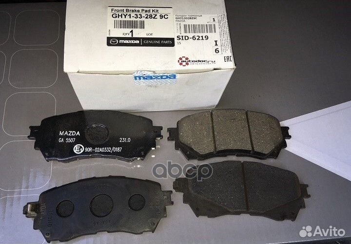 Колодки передние mazda GHY1-33-28Z9C GHY1-33-28Z9C
