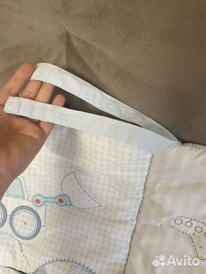 Бортики в кроватку mothercare + простыни