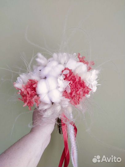 Свадебный букет из сухоцветов