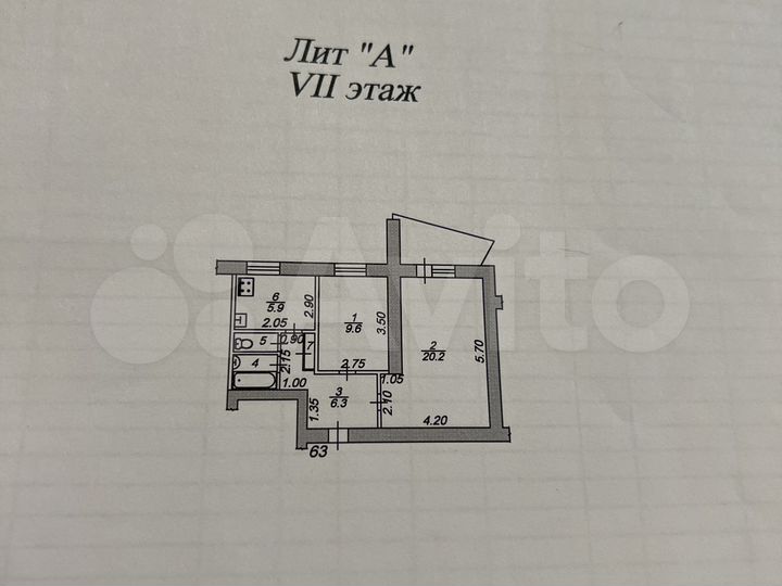 2-к. квартира, 45,6 м², 7/9 эт.