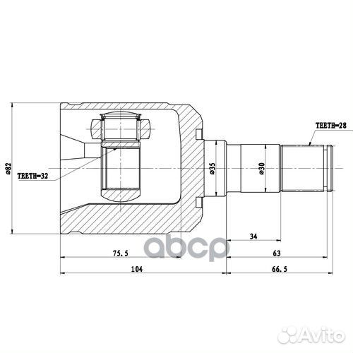 Шрус Внутренний Z87758R Zikmar