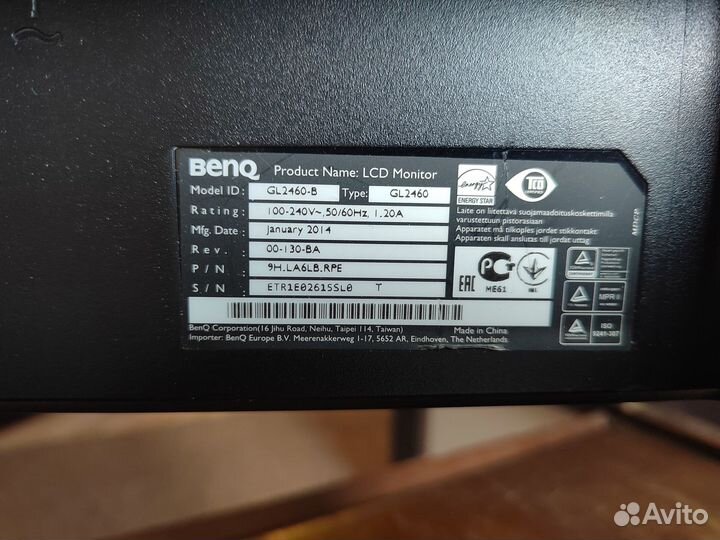 Монитор для компьютера Benq GL2460-B 24