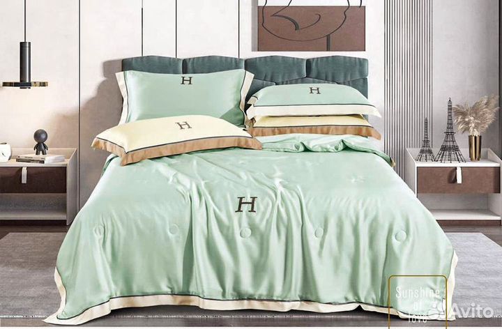 Постельное белье евро hermes tencel