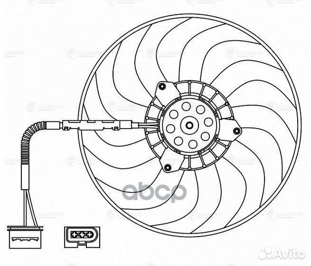 Вентилятор радиатора skoda octavia 96/VW golf IV