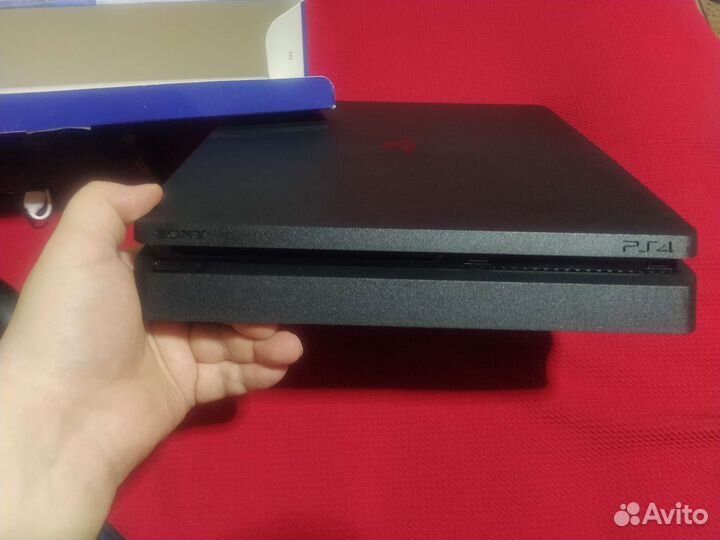 Sony PS4Slim прошитая, 1000гб, 2дж, подставка