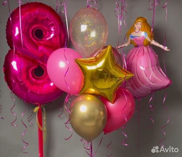 Воздушные шары Фонтаны с цифрами