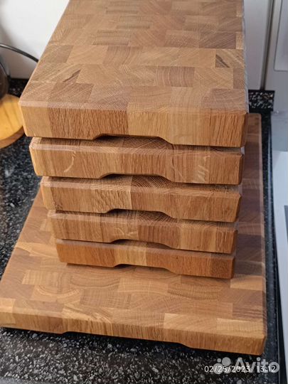 Торцевая разделочная доска из дуба