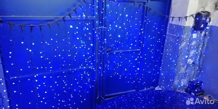 Гирлянда уличная зановес синяя мощная