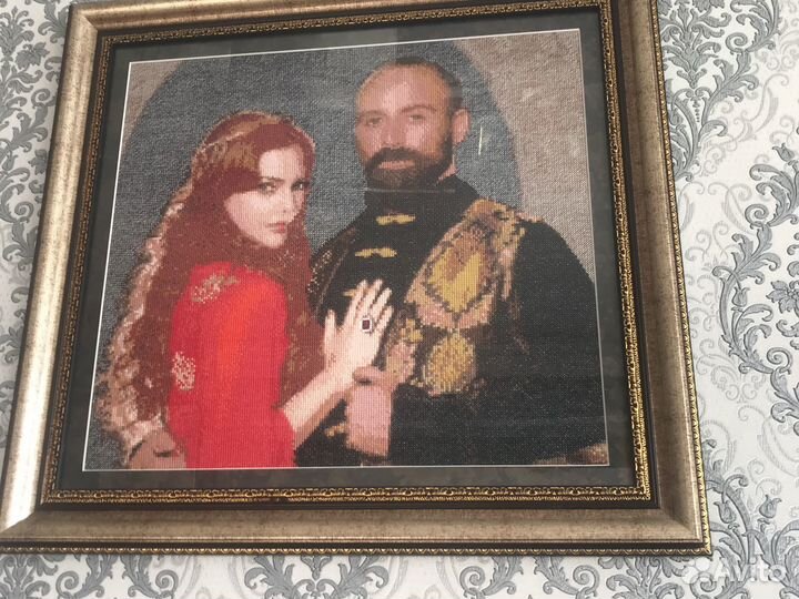 Картина вышитая крестиком ручная работа