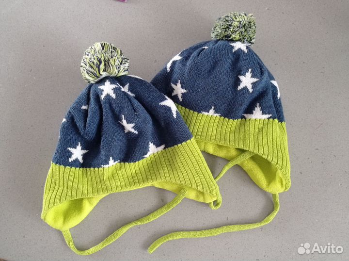 Шапка для мальчика, для близнецов, для двойни